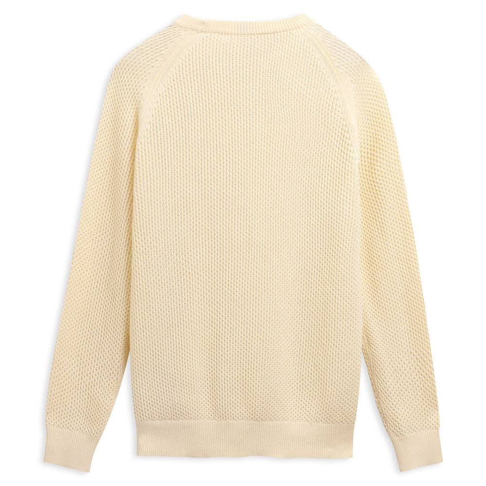 Pull en coton beige pour homme, coupe ajustée, décontracté 02