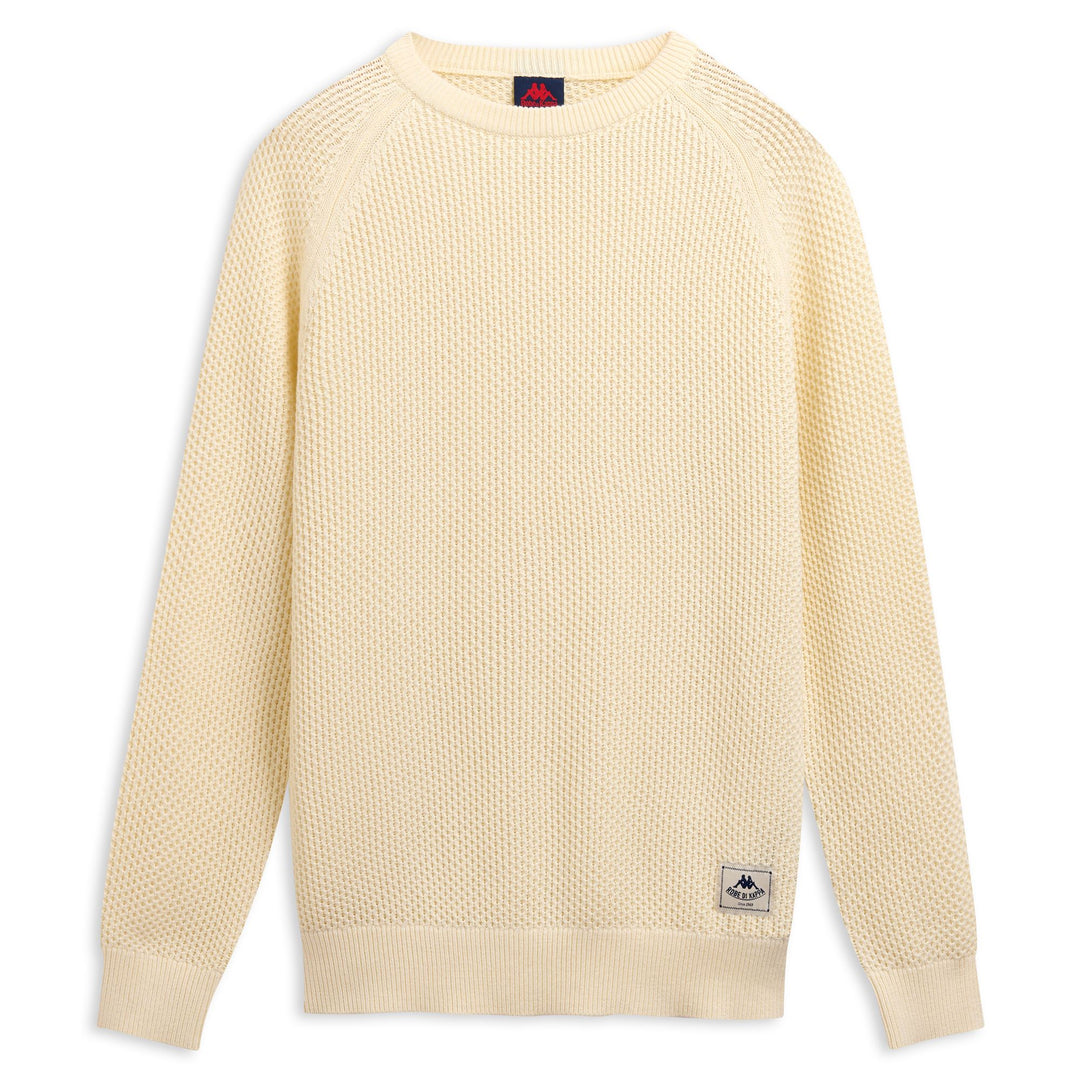 Maglione casual in cotone lavorato a maglia da uomo beige vestibilità slim 01