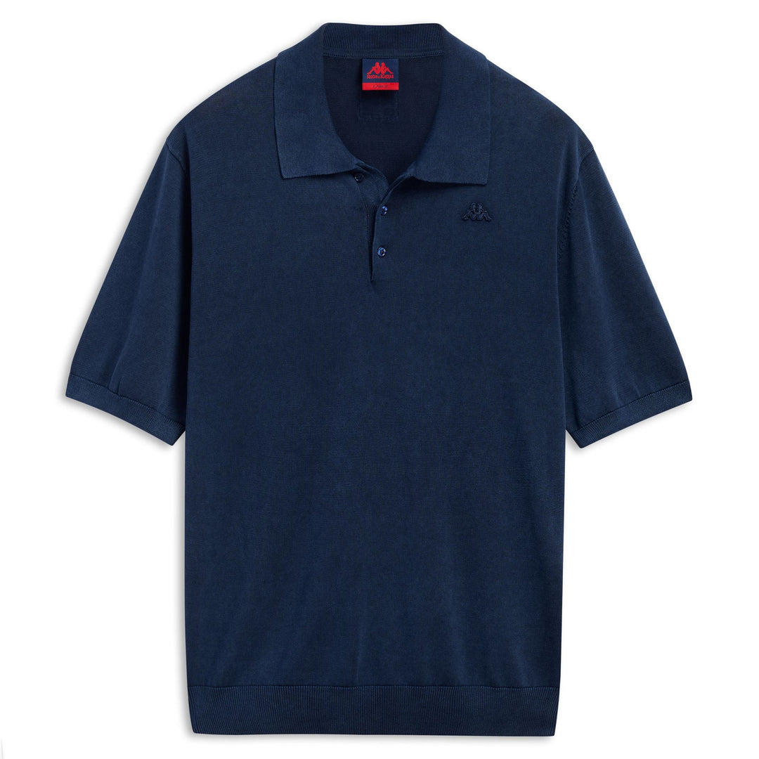 Polo en coton bleu pour homme, coupe ajustée et décontractée 01