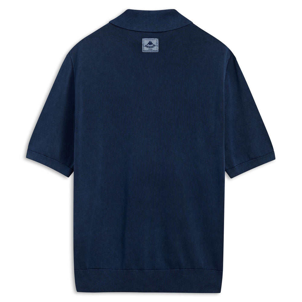 Polo en coton bleu pour homme, coupe ajustée et décontractée 02