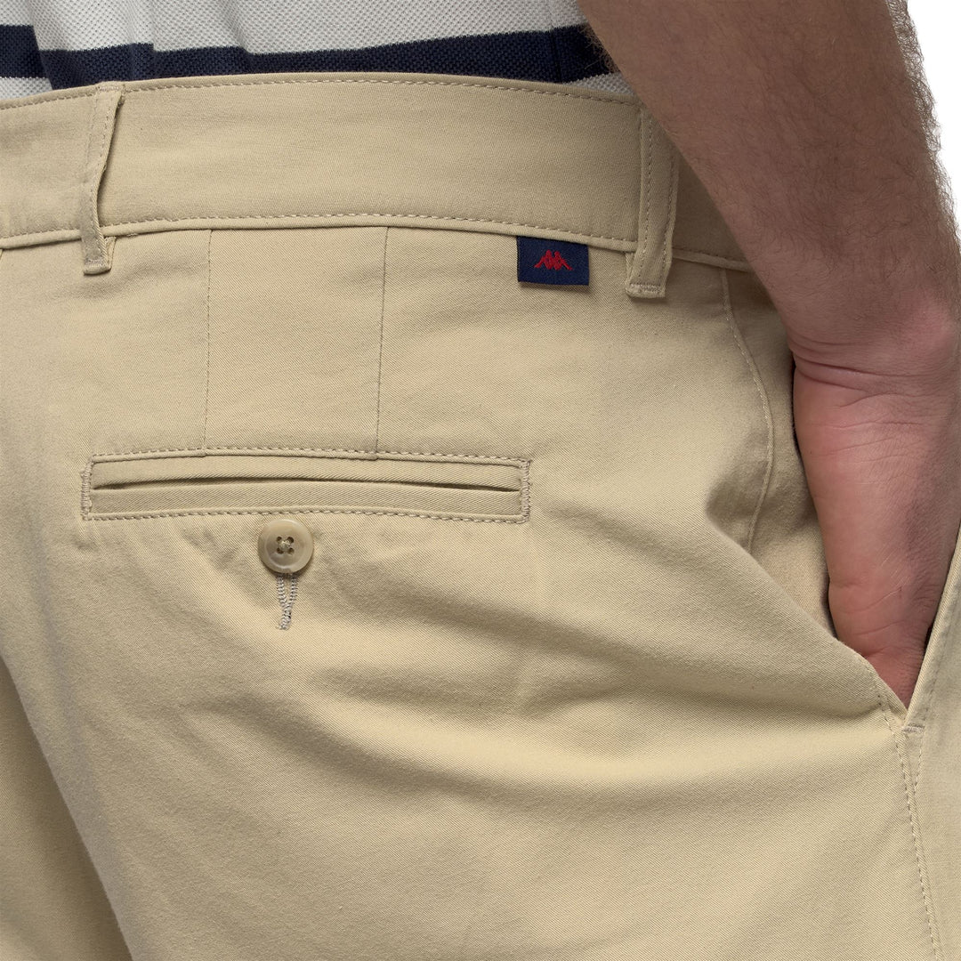 Short chino gris pour homme, coupe slim, en coton décontracté main
