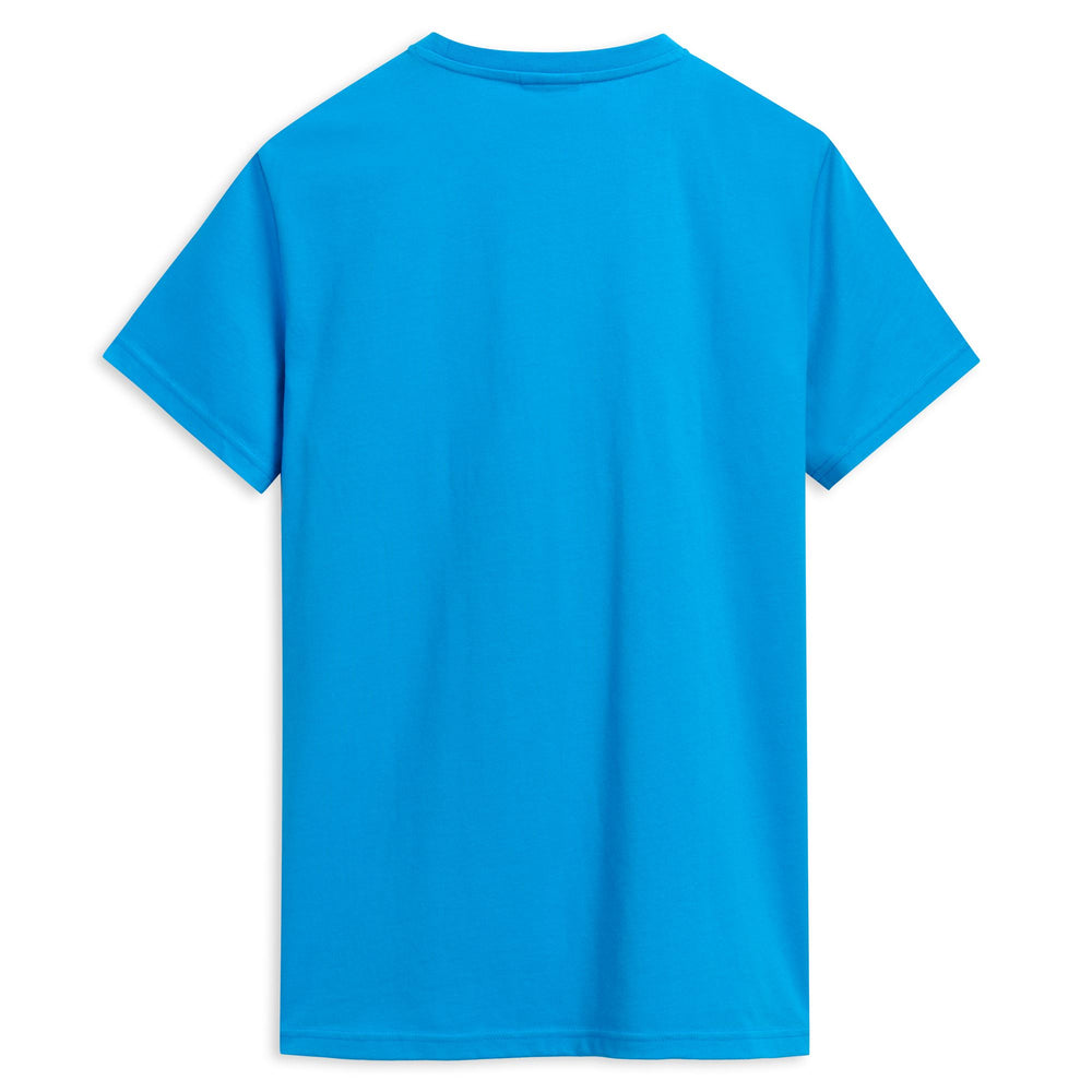 T-shirt bleu homme coupe slim en coton décontracté 02