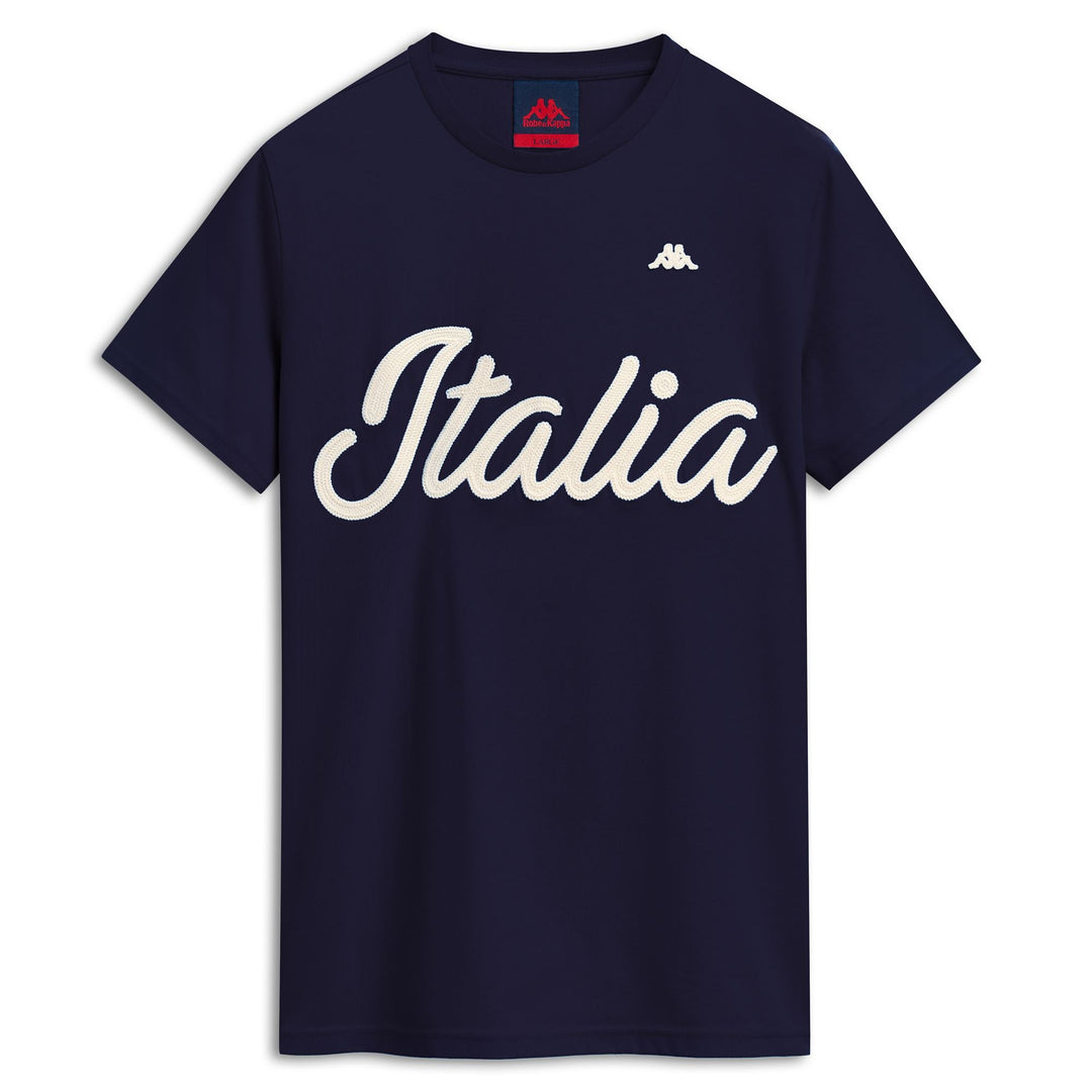 T-shirt da uomo in cotone casual slim fit blu 01