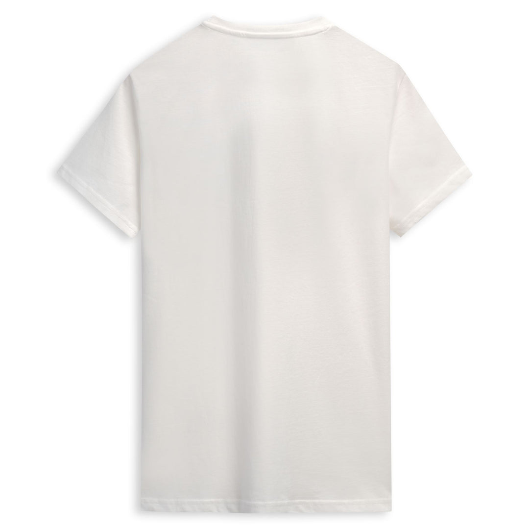 T-shirt blanc pour homme, coupe ajustée, en coton décontracté main