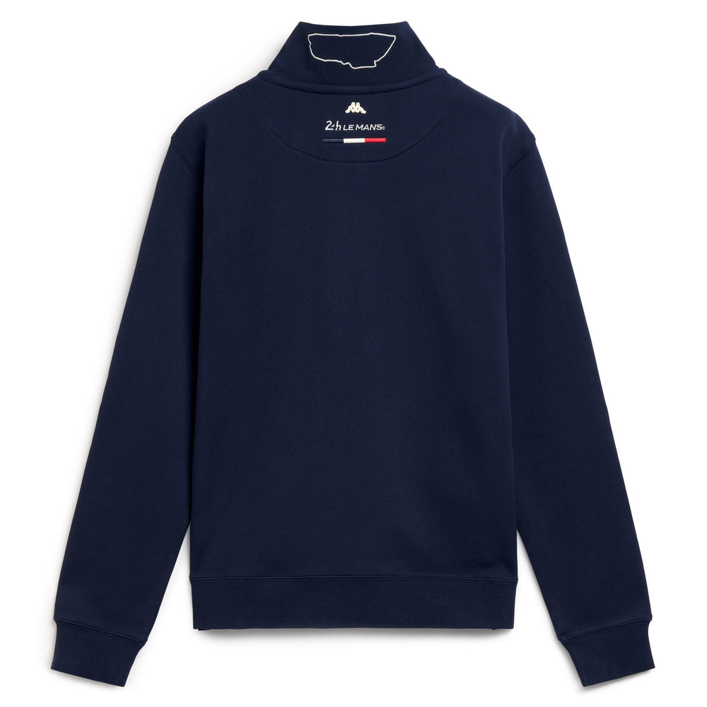 Pull polaire zippé bleu pour homme, coupe classique décontractée 02