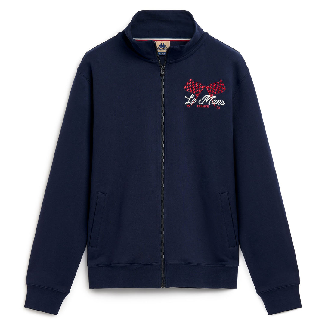 Pull polaire zippé bleu pour homme, coupe classique décontractée 01
