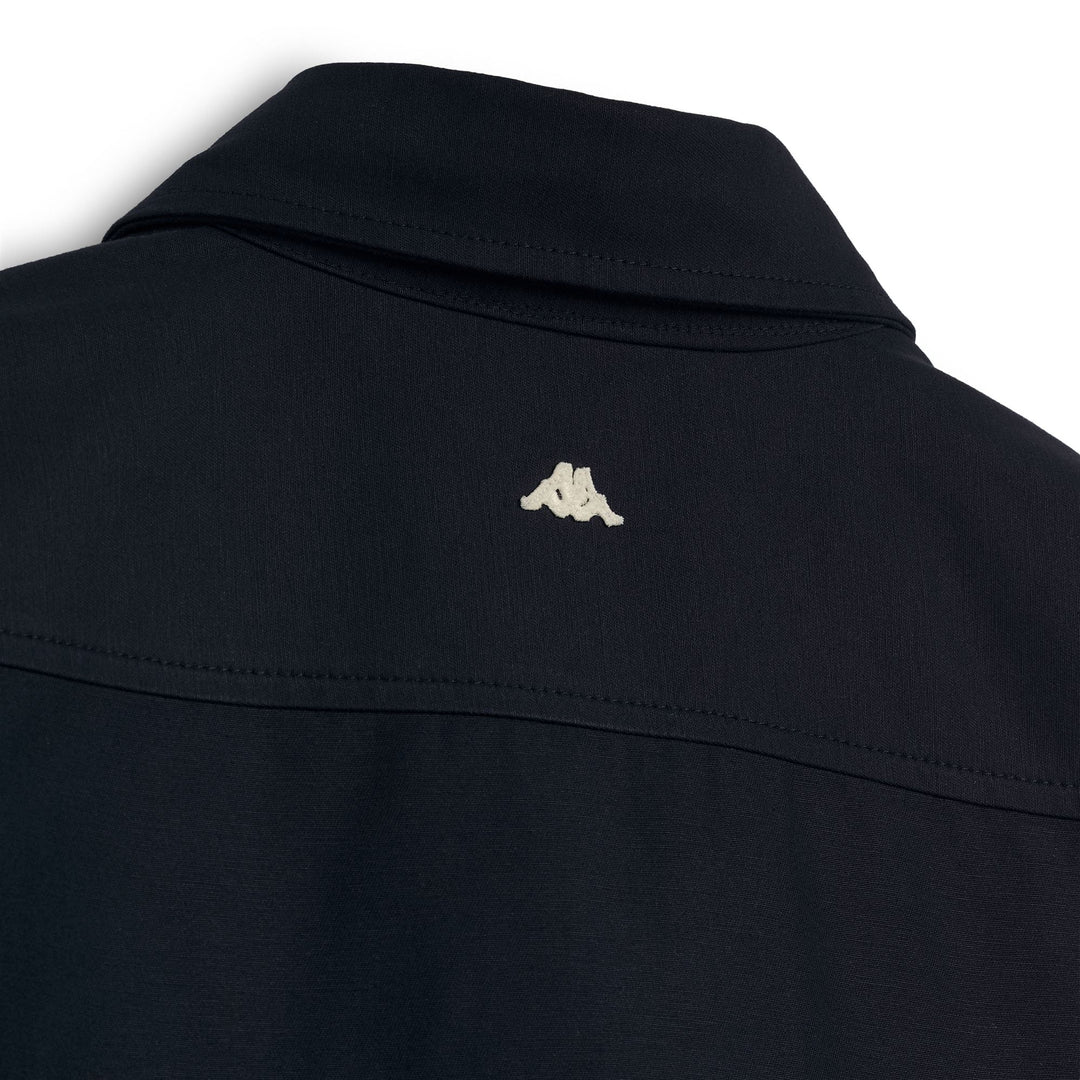 Surchemise décontractée en coton bleu pour homme avec motif brodé main
