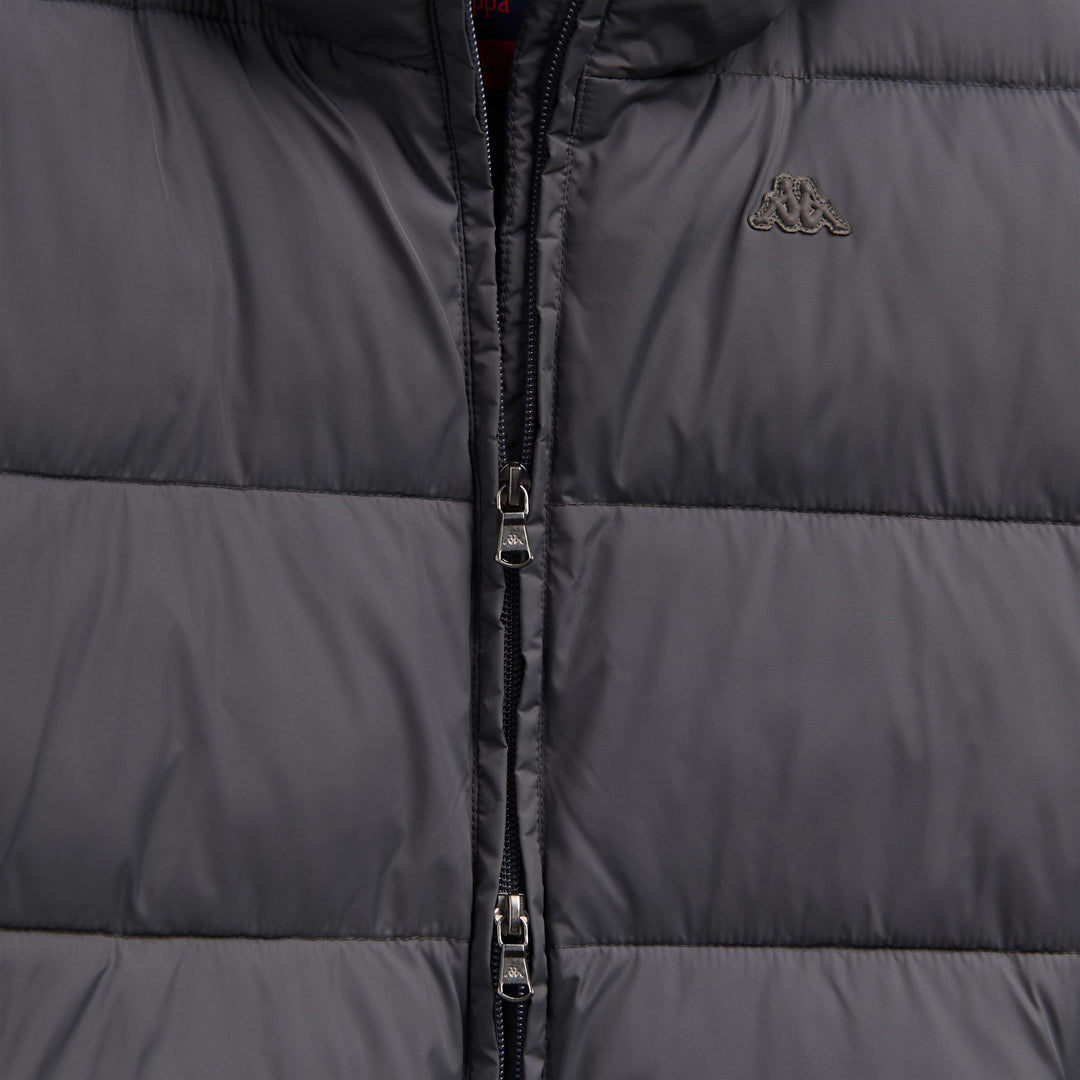 Grey Women's Mid-Length Jacket with Polyfill Padding main