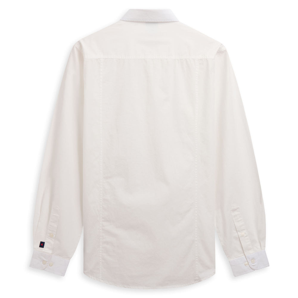 White Men's Classic Slim Fit Cotton Shirt 02