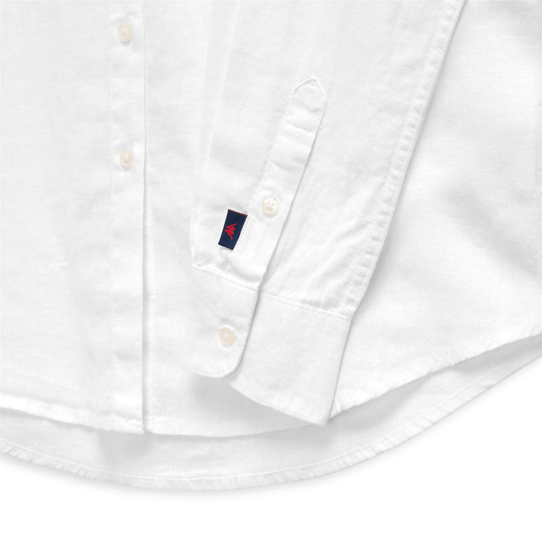 Camicia classica da donna in cotone e lino, colore bianco naturale main