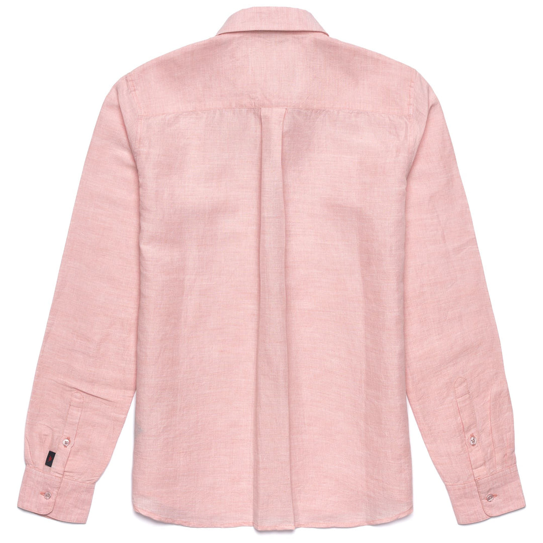 Camicia classica in cotone e lino da donna rossa main