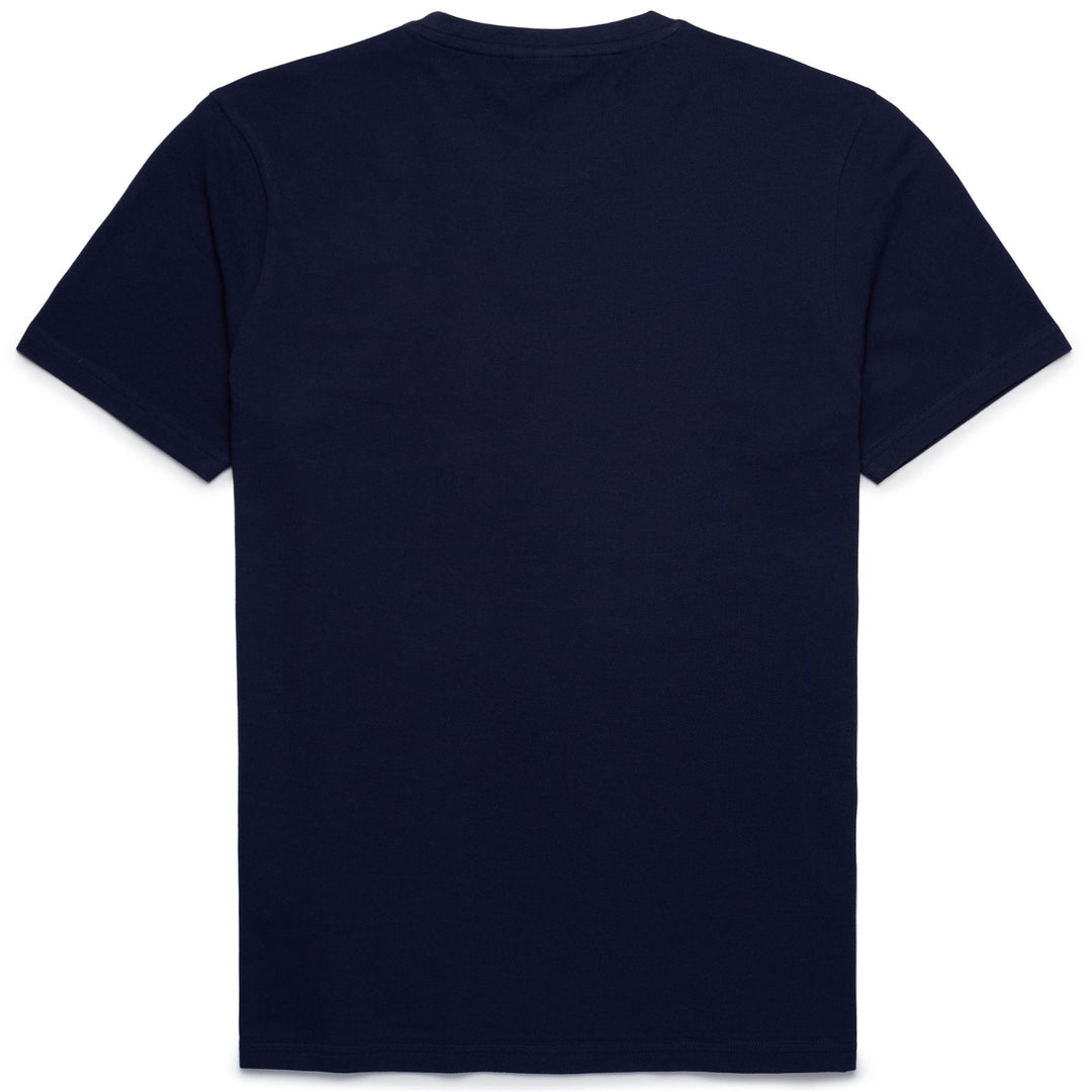 T-shirt bleu homme coupe slim en coton décontracté main