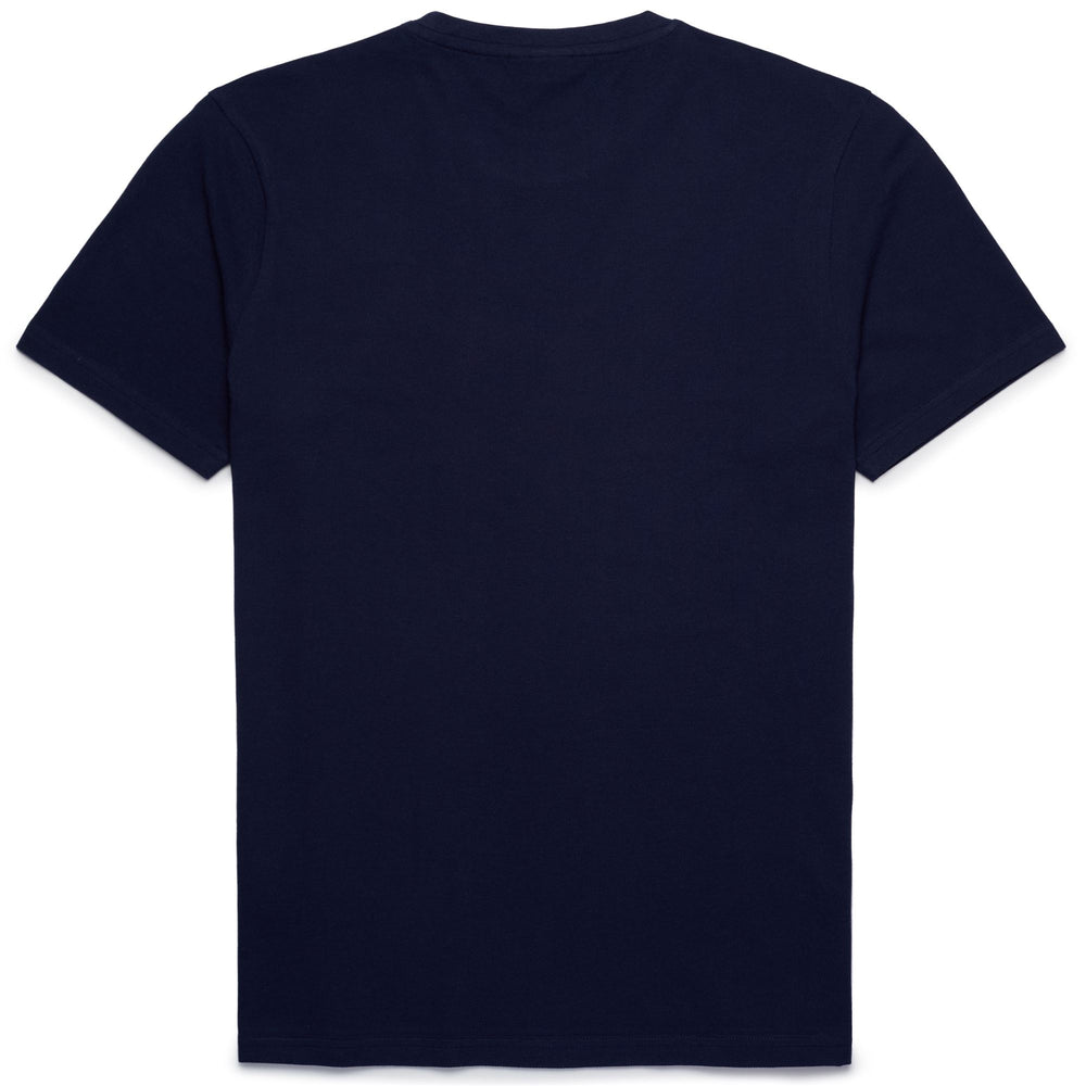 T-Shirt in Cotone Slim Fit Uomo Blu Iris con Logo Omini 02