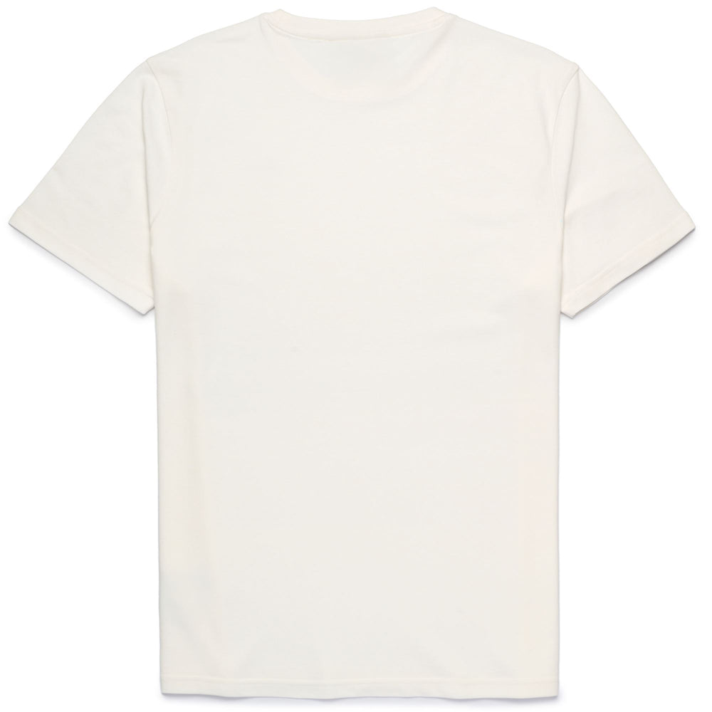 T-Shirt Slim Fit Uomo Cotone Bianco Blu con Logo a Contrasto 02