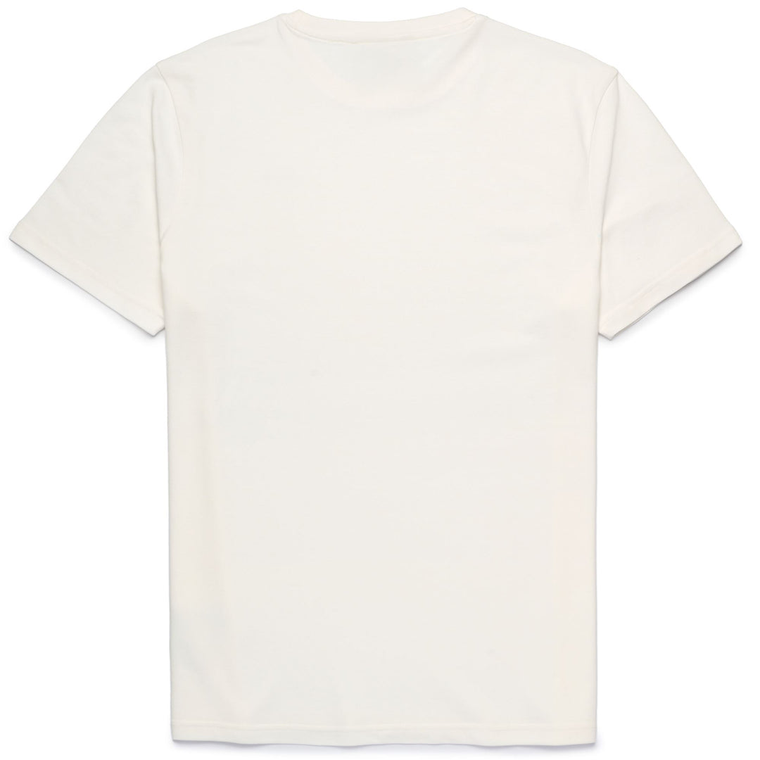 White Blue Men's Slim Fit Cotton T-Shirt with Contrast Logo main