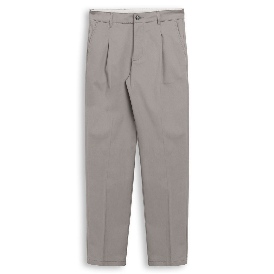 Pantaloni chino da uomo marroni a vestibilità regolare in gabardine color pesca main
