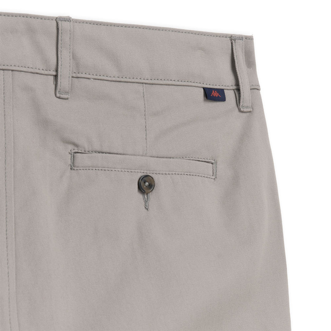 Pantaloni chino da uomo marroni a vestibilità regolare in gabardine color pesca main