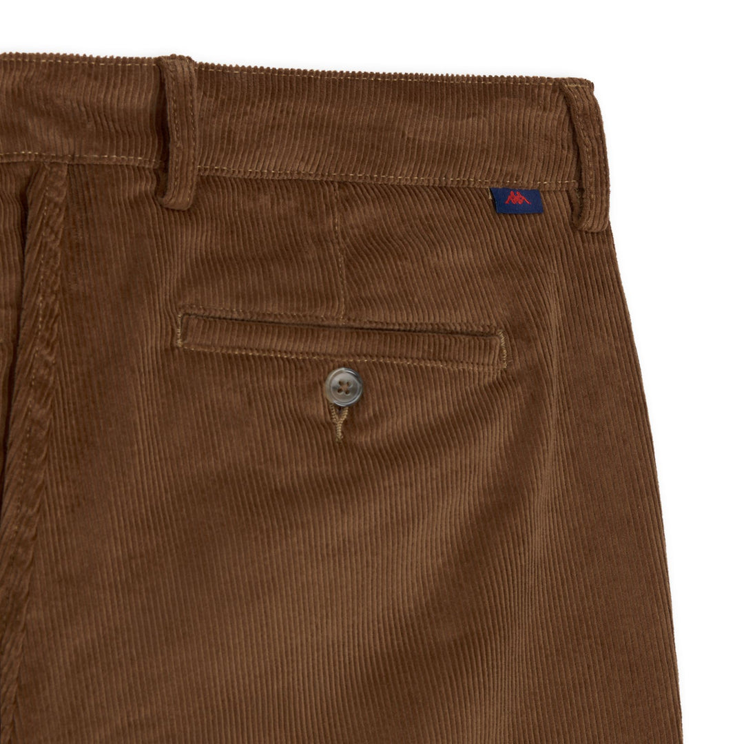 Pantaloni chino da uomo marroni, vestibilità regolare, in cotone ed elastan. main