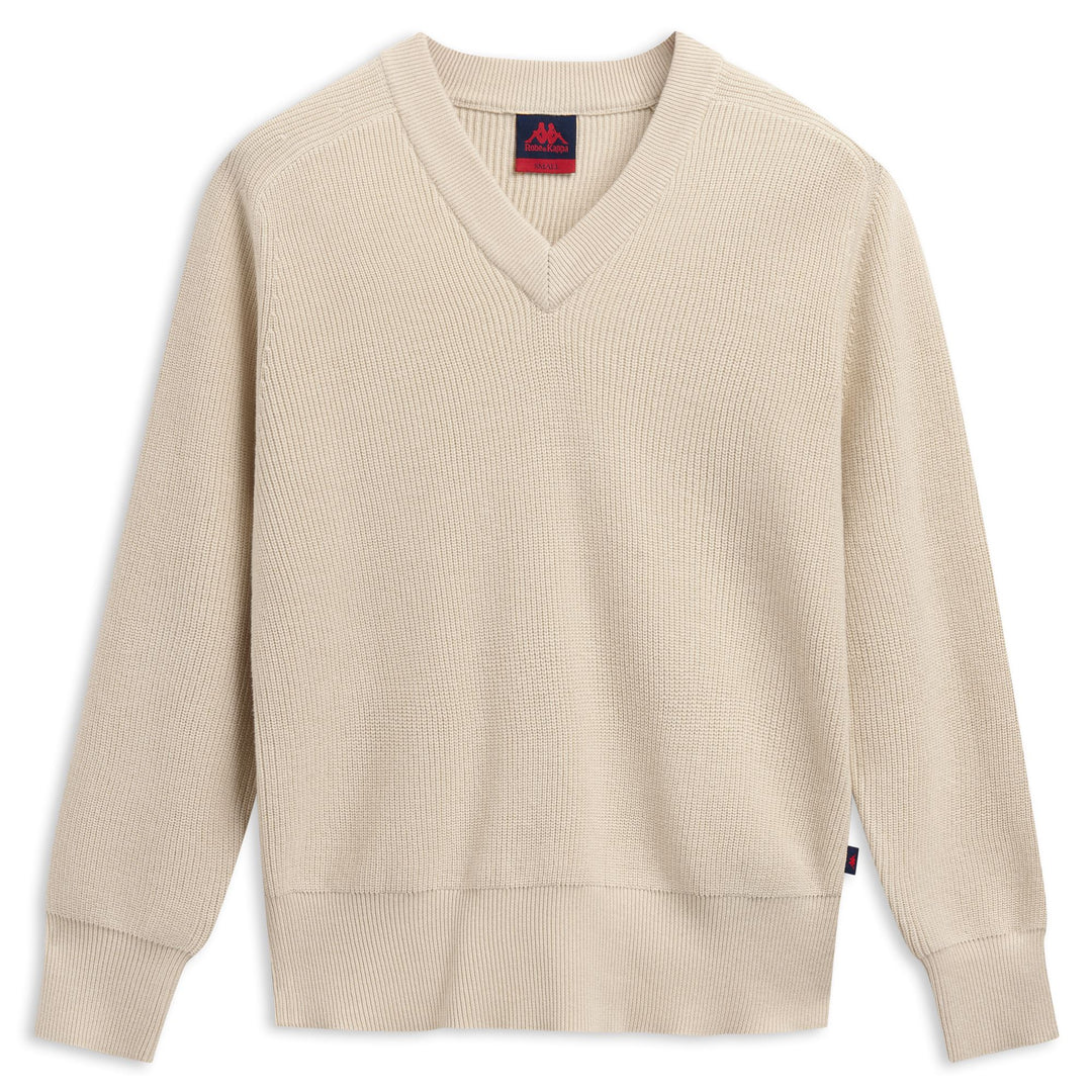 Pull classique en coton gris pour femme, coupe régulière main