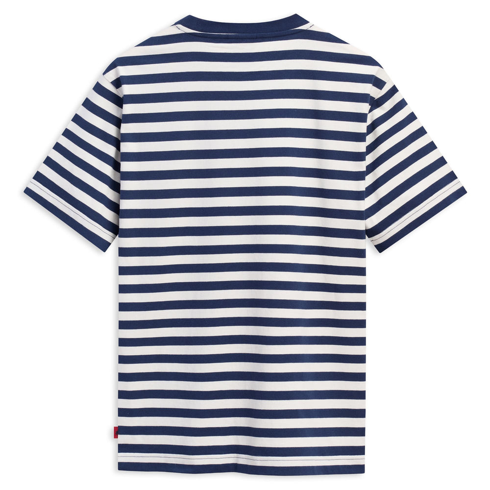 Blue Men's Casual Regular Fit Yarn Dyed Striped T-Shirt 02