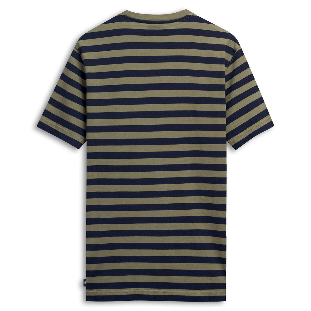 Green Men's Casual Regular Fit Yarn Dyed Striped T-Shirt main