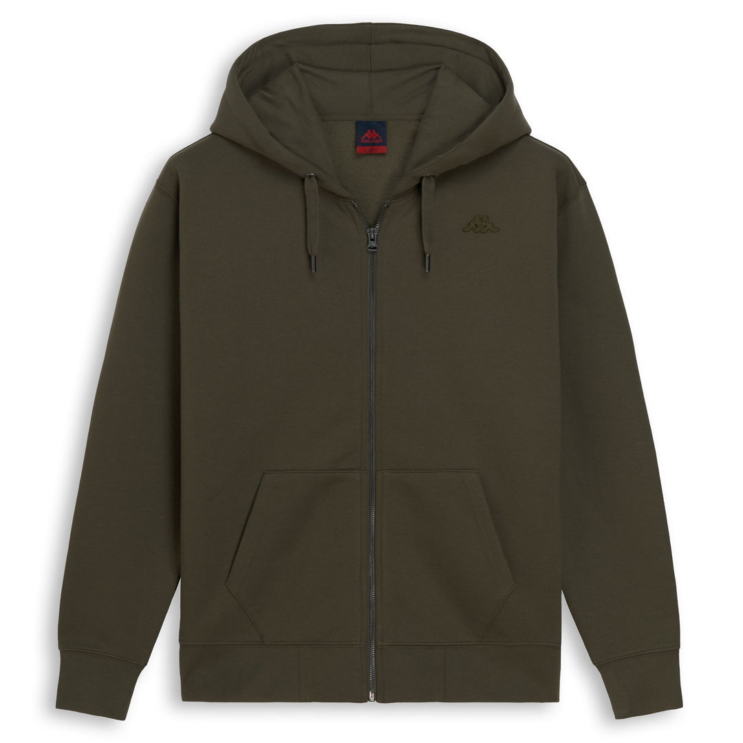 Green Men's Regular Fit Full Zip Brushed Fleece Hoodie main