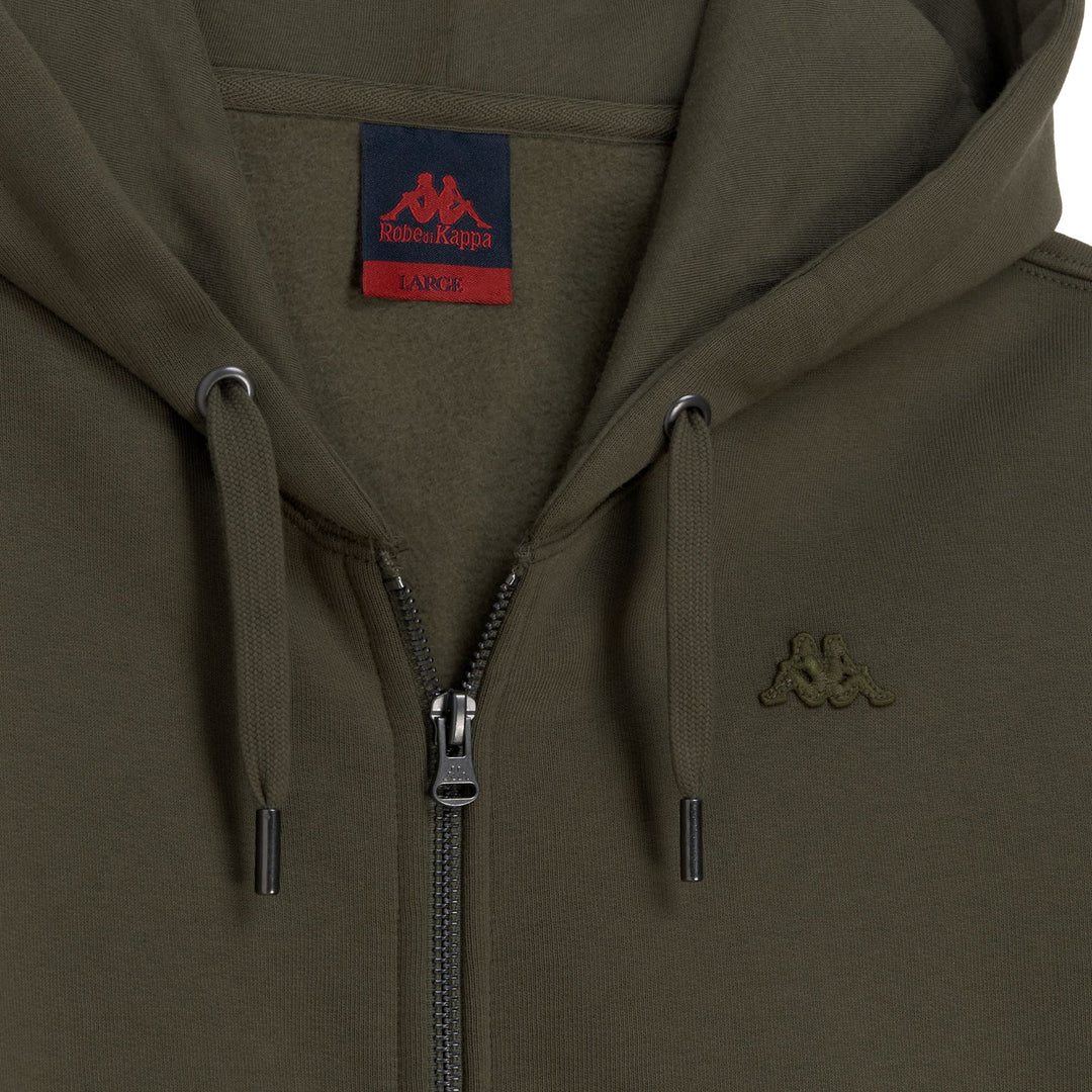 Green Men's Regular Fit Full Zip Brushed Fleece Hoodie main
