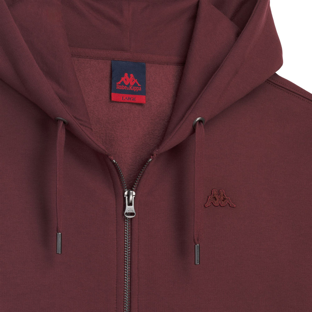 Red Men's Regular Fit Brushed Fleece Hoodie Full Zip main