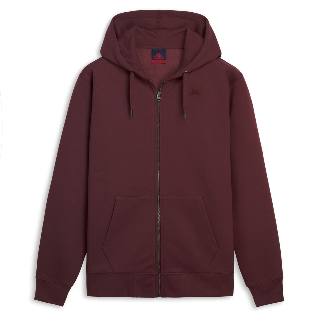 Red Men's Regular Fit Brushed Fleece Hoodie Full Zip 01