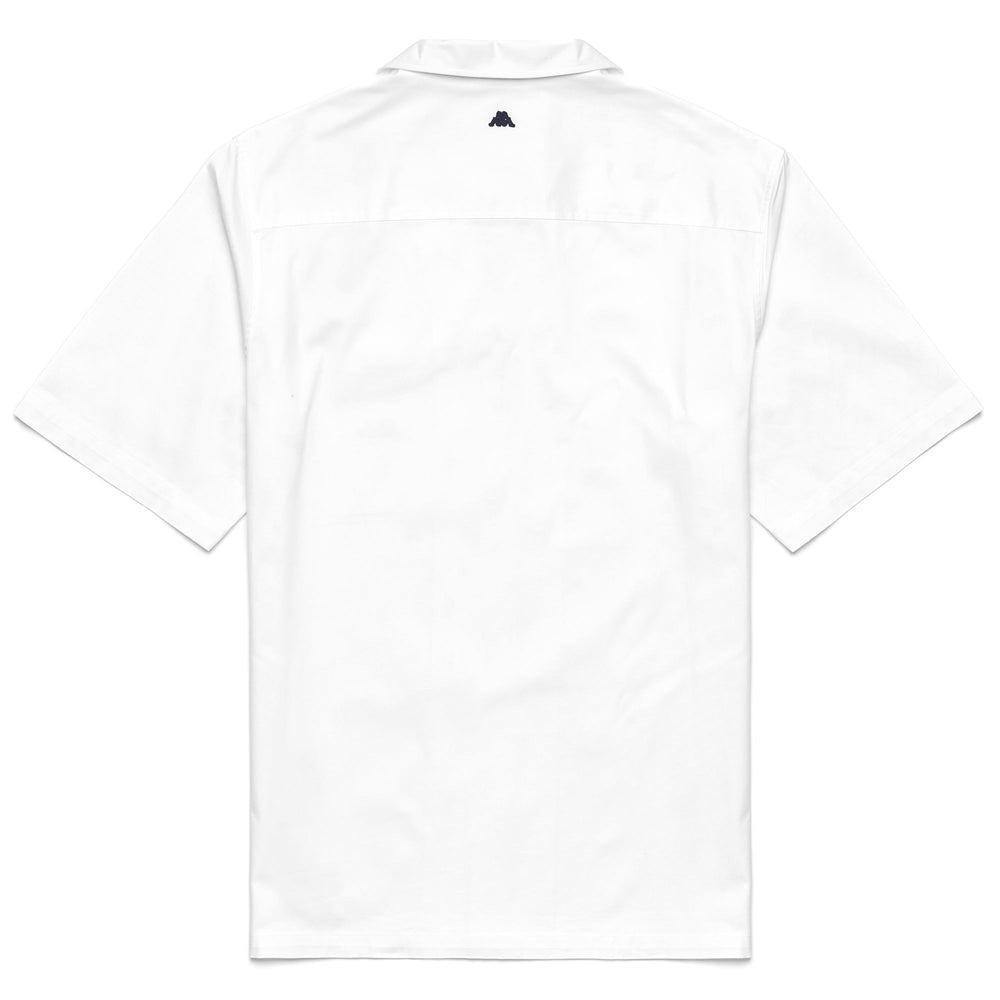 White Men's Revere Camp Shirt with Chest Pocket 02