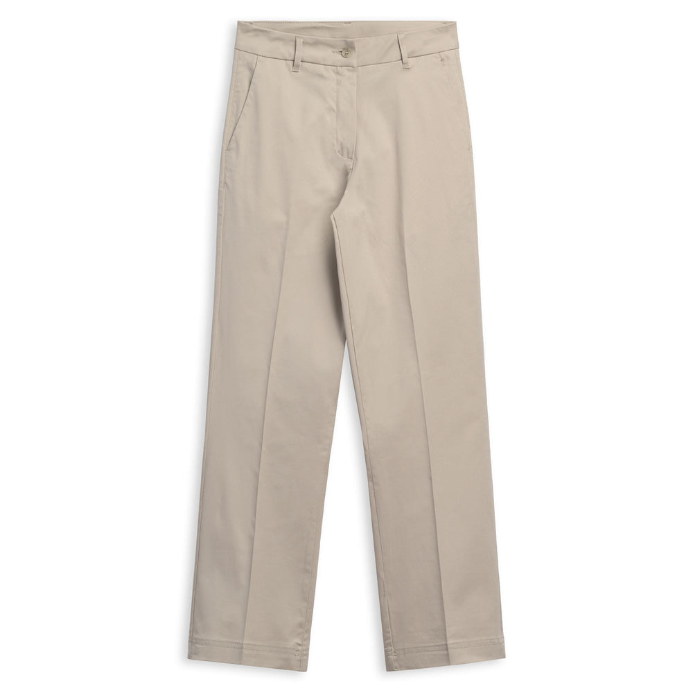 Pantalon Capri classique évasé pour femme, gris, en gabardine confort 02