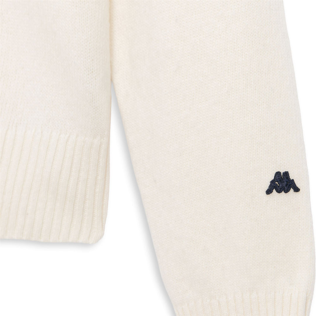 Sweat à capuche blanc pour femme, coupe classique, en laine avec motif jacquard main