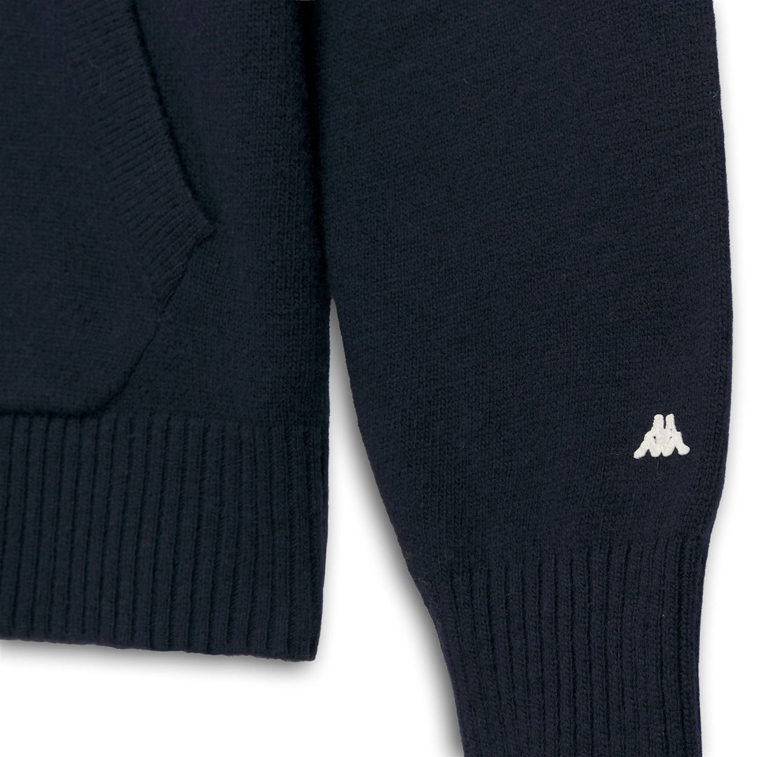 Sweat à capuche en laine bleu pour homme, coupe classique main