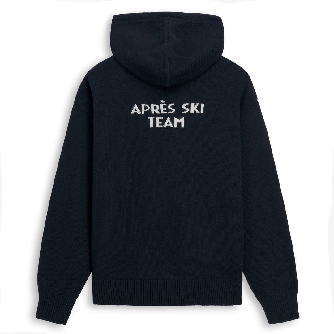 Sweat à capuche en laine bleu pour homme, coupe classique main
