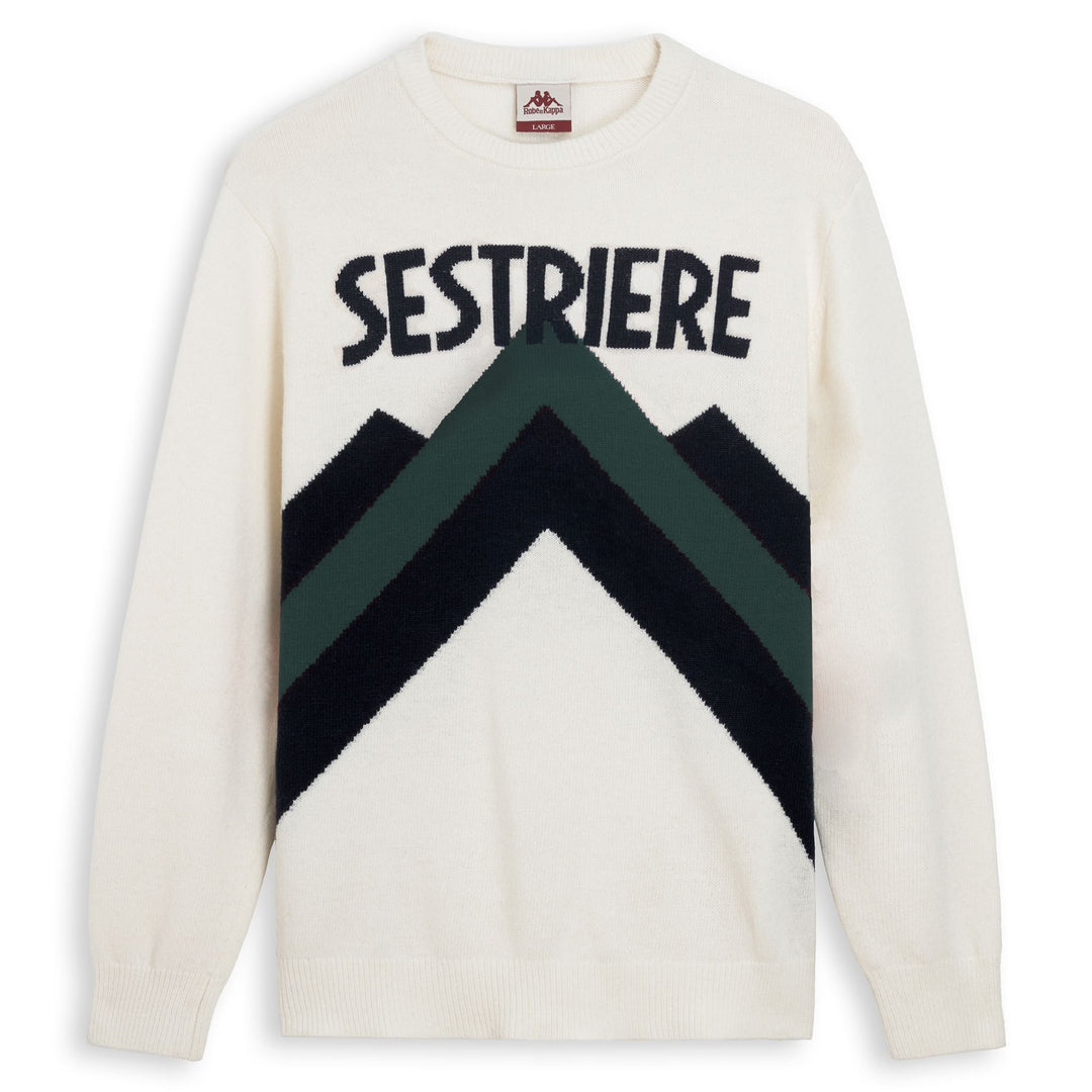 White Men's Regular Fit Wool Long-Sleeve Jumper 01