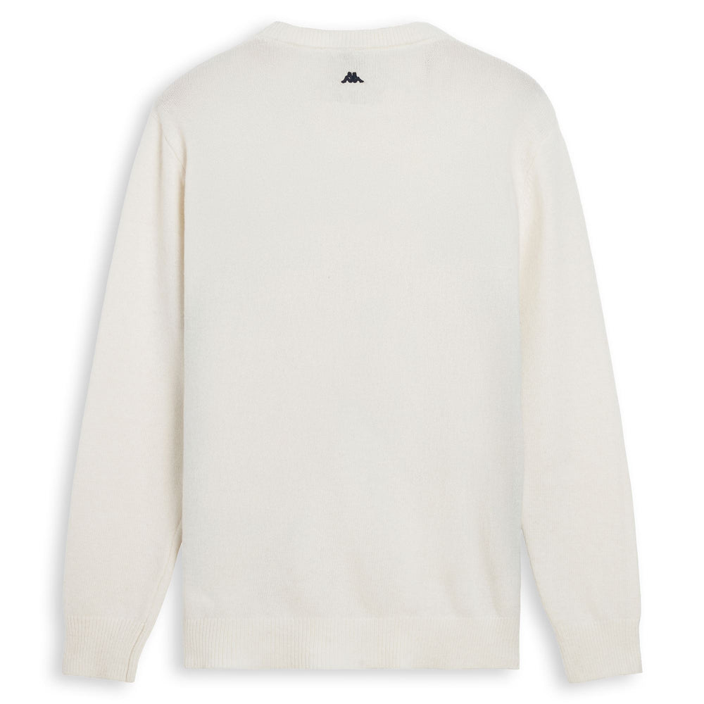 White Men's Regular Fit Casual Wool Long-Sleeve Jumper 02