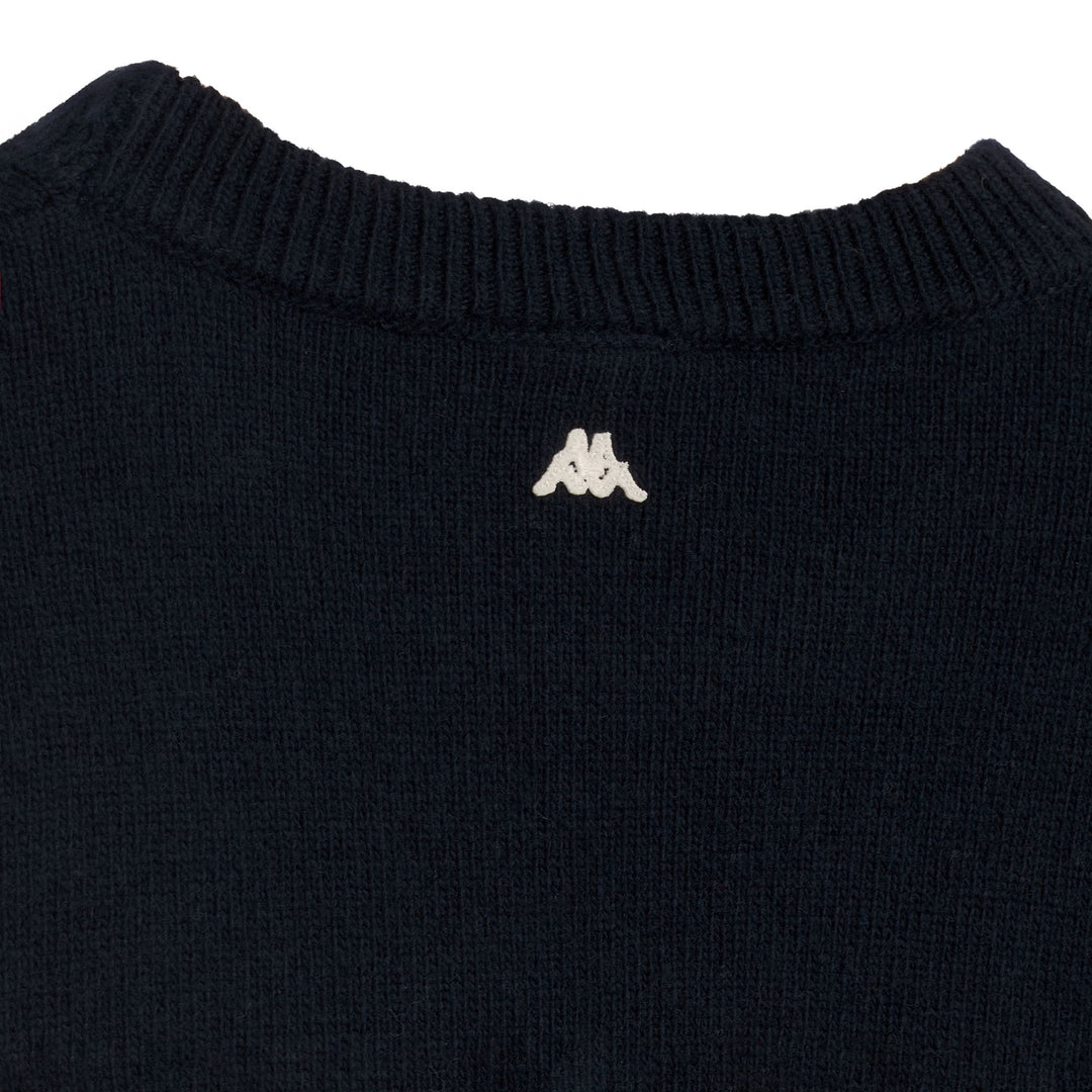 Pull en laine bleu pour homme, coupe classique main