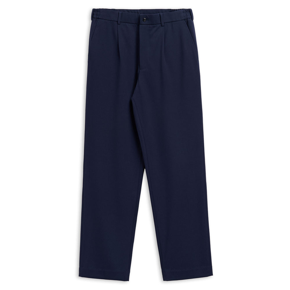 Pantalon chino bleu pour homme, coupe classique, en mélange polyester-rayonne 02