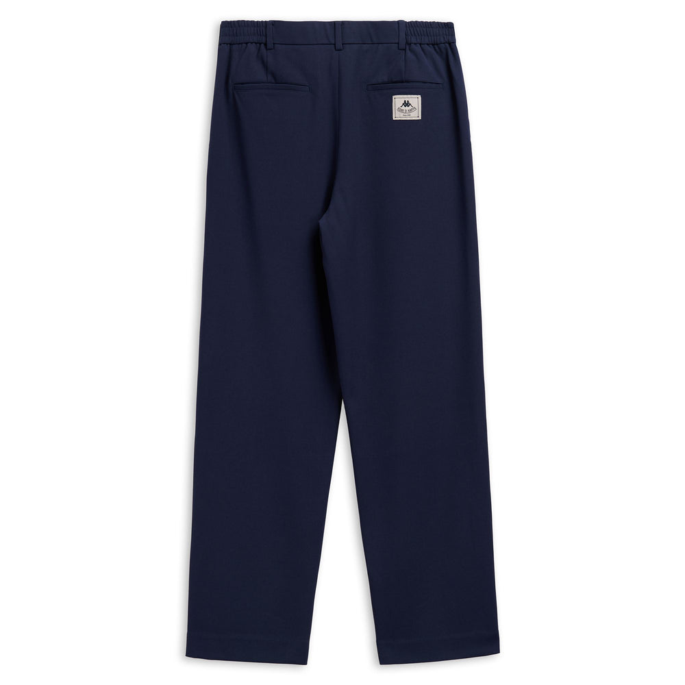 Iris blue Men's Chino Pants with Pleats and Elastic Waist 02