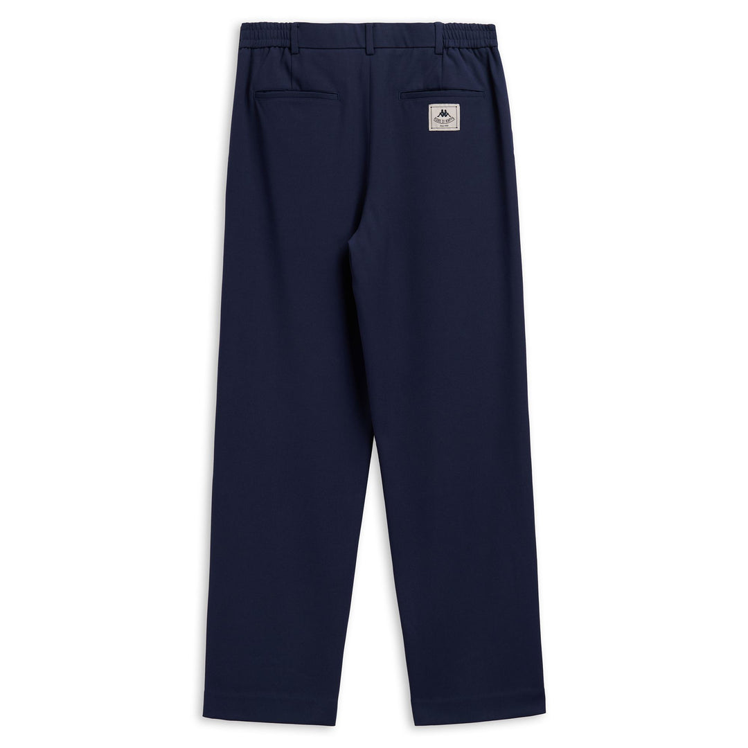 Pantalon chino bleu pour homme, coupe classique, en mélange polyester-rayonne main