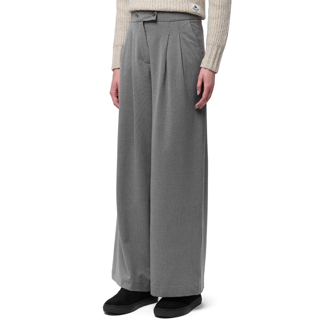 Grey Women's Wide Fit Chino Pants with Zip Closure main