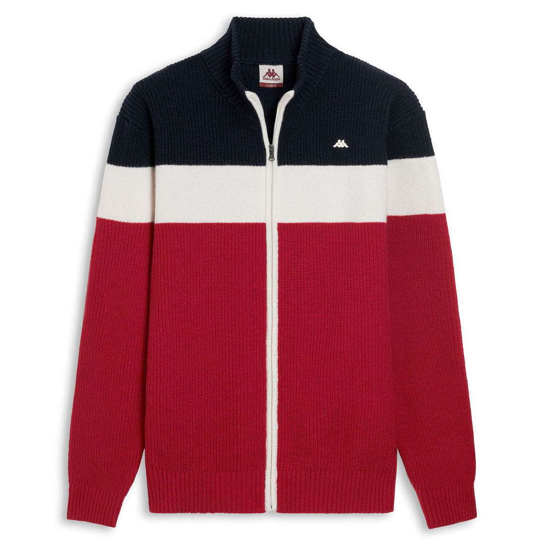 Red Men's Regular Fit Wool Full Zip Sweater 01