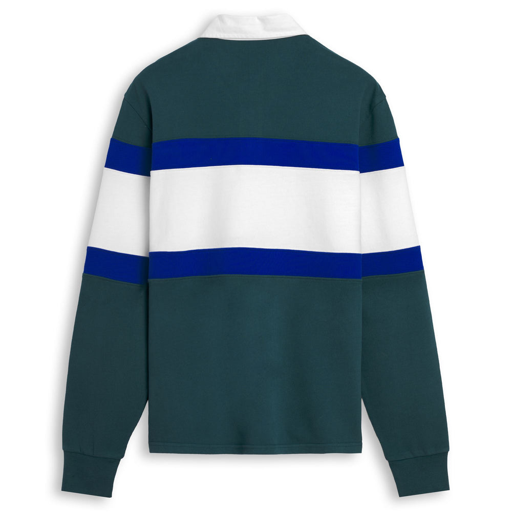 Green and Blue Men's Regular Fit Rugby Polo Shirt 02