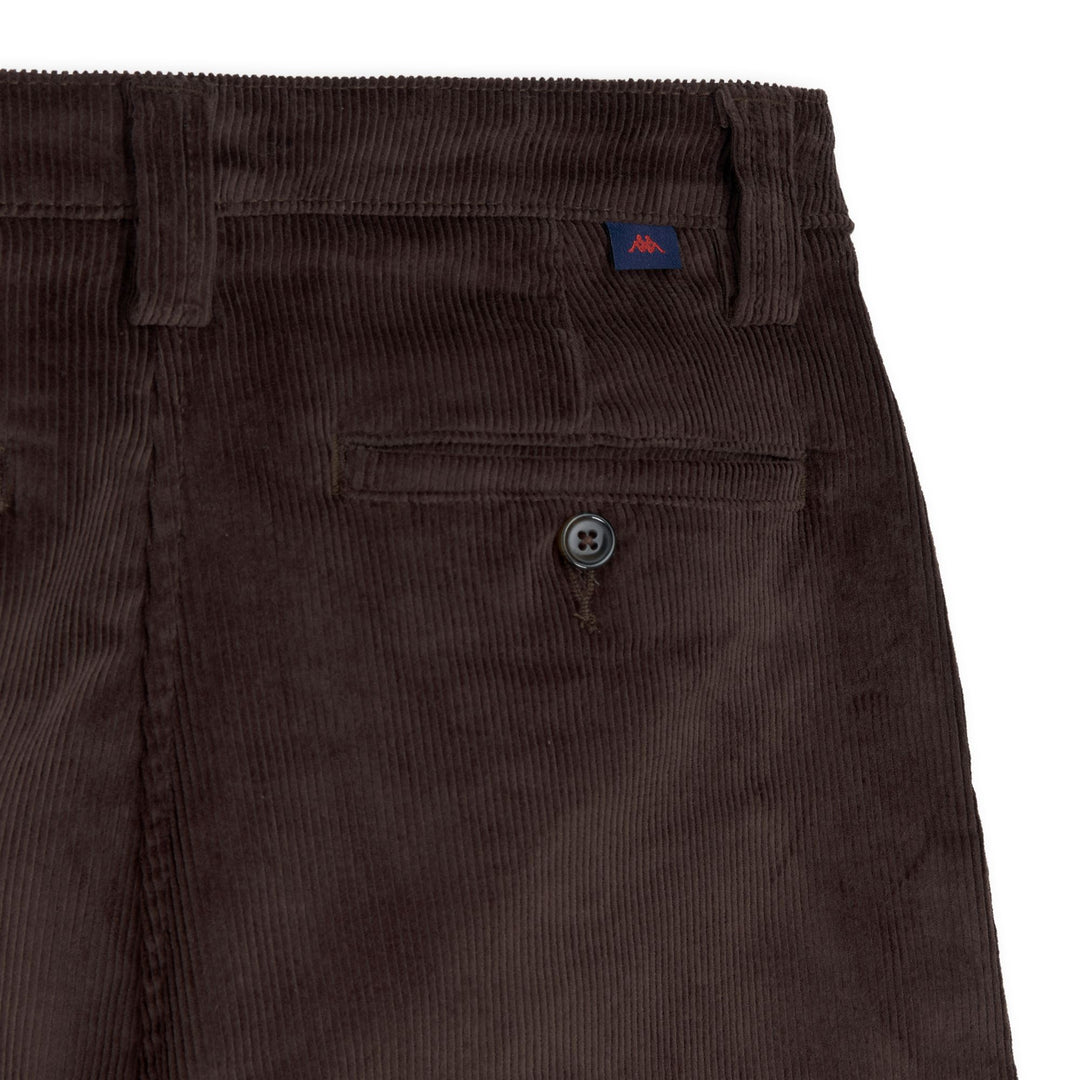 Pantaloni chino da donna in velluto a coste marrone, vestibilità ampia main