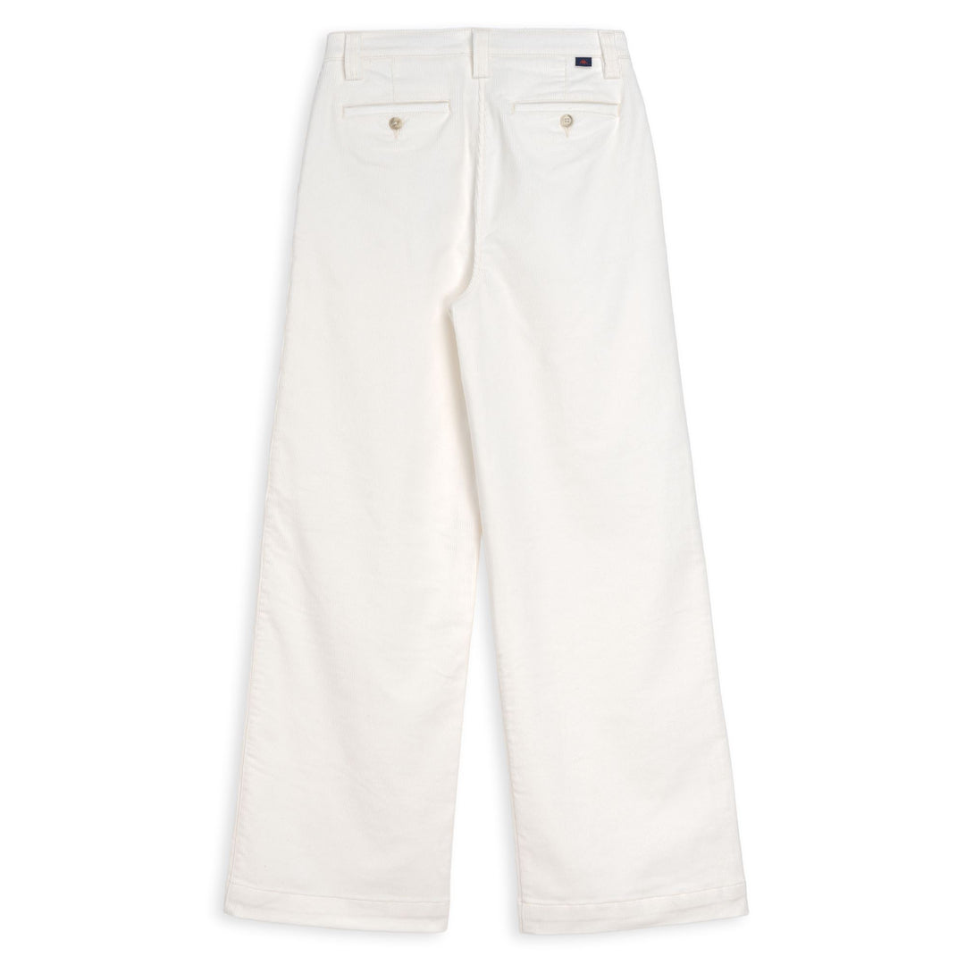 White Women's Wide Fit Corduroy Chino Pants main