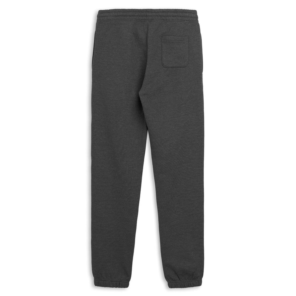 Pantalones deportivos grises de felpa cepillada de corte regular para hombre. 02