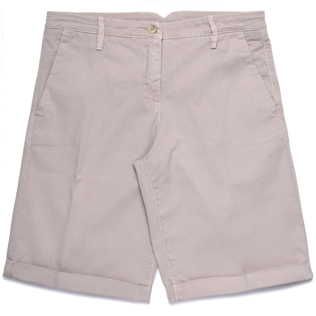 Brown pink Women's Classic Chino Shorts with Slim Fit 01