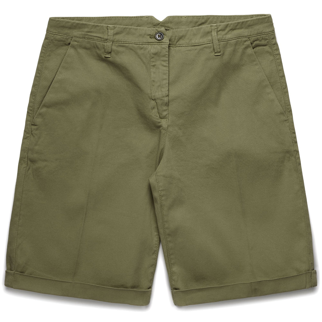 Olivine green Women's Chino Bermuda Shorts in Slim Fit 01