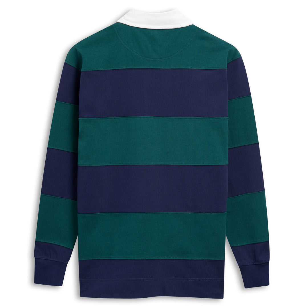 Iris blue Men's Classic Rugby Striped Polo Shirt main