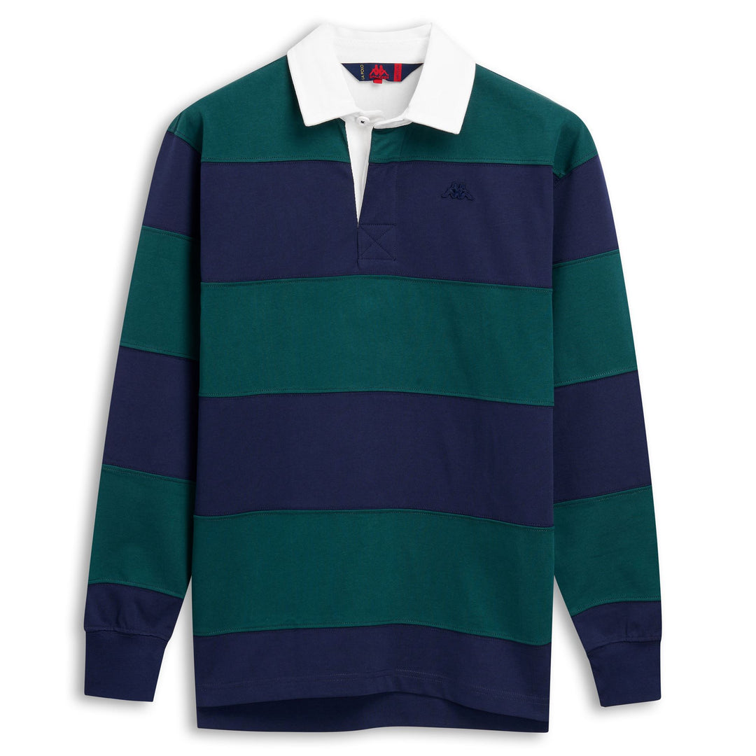 Iris blue Men's Classic Rugby Striped Polo Shirt main